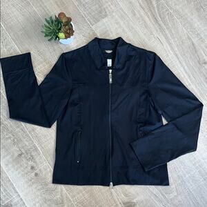 NWT FAL JEFFREY GRUBB FASION ACTIVE LAB Black Full Zip Workout Jacket Women's